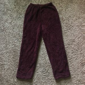 SHEIN Elastic Waist Teddy Pants
